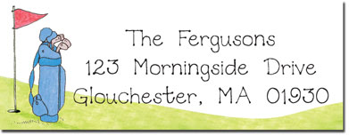 Blue Mug Designs Return Address Labels - Baby Boy Golf Family Blue Mug Designs Return Address Labels - Baby Boy Golf Family