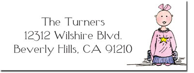 Blue Mug Designs Return Address Labels - Stage Girl Blue Mug Designs Return Address Labels - Stage Girl