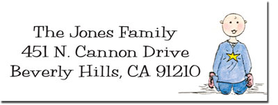 Blue Mug Designs Return Address Labels - Stage Boy Blue Mug Designs Return Address Labels - Stage Boy