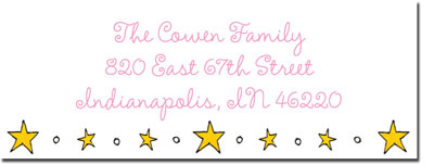 Blue Mug Designs Return Address Labels - Girl High Chair Blue Mug Designs Return Address Labels - Girl High Chair