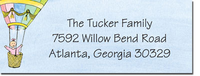 Blue Mug Designs Return Address Labels - Girl Balloon Blue Mug Designs Return Address Labels - Girl Balloon