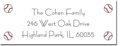 Blue Mug Designs Return Address Labels - Baseball Jersey Blue Mug Designs Return Address Labels - Baseball Jersey