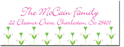 Blue Mug Designs Return Address Labels - Heart Sprigs Blue Mug Designs Return Address Labels - Heart Sprigs