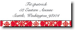 Address Labels by Boatman Geller - Red Damask