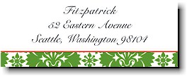 Address Labels by Boatman Geller - Green Damask