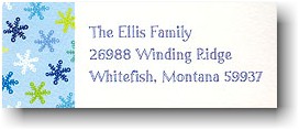 Address Labels by Boatman Geller - Snowflake Light Blue (Holiday)