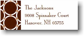 Address Labels by Boatman Geller - Bamboo Rings Brown (Holiday)
