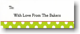 Address Labels by Boatman Geller - Dot Lime With Red (Holiday)