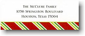 Address Labels by Boatman Geller - Repp Tie Red (Holiday)