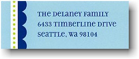 Address Labels by Boatman Geller - Scallop Blue W/ Navy (Holiday)