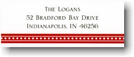 Address Labels by Boatman Geller - Beaded Red (Holiday)