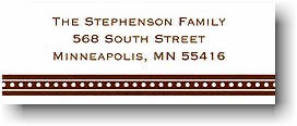 Address Labels by Boatman Geller - Beaded Brown (Holiday)