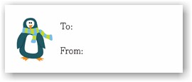 Holiday Address Labels by Boatman Geller - Penguin Holiday Address Labels by Boatman Geller - Penguin