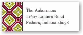 Holiday Address Labels by Boatman Geller - Geo Pattern Red Holiday Address Labels by Boatman Geller - Geo Pattern Red