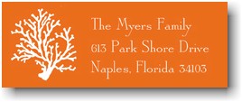 Address Labels by Boatman Geller - Coral (Holiday)
