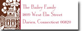 Address Labels by Boatman Geller - Chinoiserie Brown (Holiday)