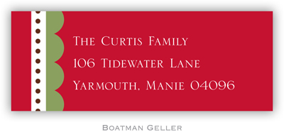 Address Labels by Boatman Geller - Scallop Red