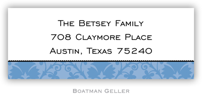 Address Labels by Boatman Geller - Damask Blue