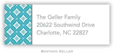Address Labels by Boatman Geller - Azra Tile Turquoise