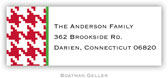 Address Labels by Boatman Geller - Alex Houndstooth Red