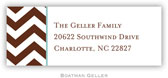 Address Labels by Boatman Geller - Chevron Chocolate