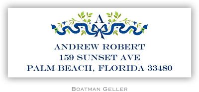 Address Labels by Boatman Geller - Ribbon Navy
