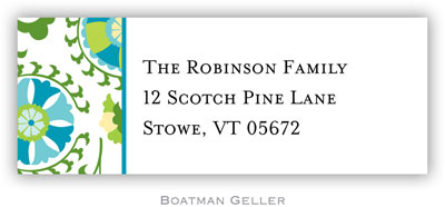 Address Labels by Boatman Geller - Suzani Teal