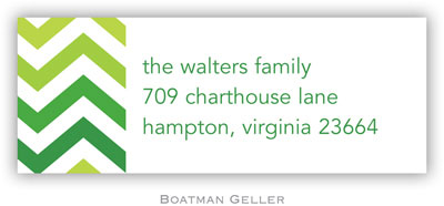 Address Labels by Boatman Geller - Chevron Ombre Green