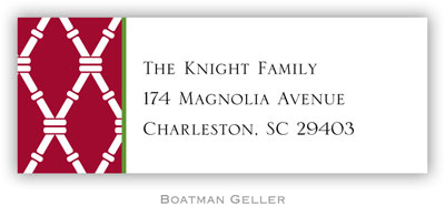 Address Labels by Boatman Geller - Bamboo Cranberry