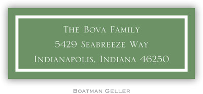 Address Labels by Boatman Geller - Classic Green