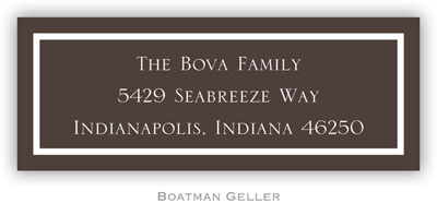 Address Labels by Boatman Geller - Classic Brown