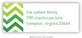 Address Labels by Boatman Geller - Chevron Ombre Green