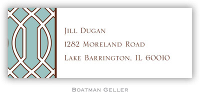 Address Labels by Boatman Geller - Trellis Slate & Brown