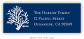 Address Labels by Boatman Geller - Coral Repeat Navy