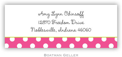 Address Labels by Boatman Geller - Pink Polka Dot