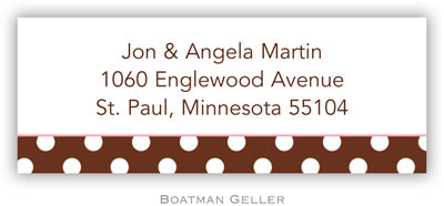 Address Labels by Boatman Geller - Brown Polka Dot