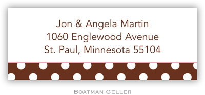 Address Labels by Boatman Geller - Brown Polka Dot