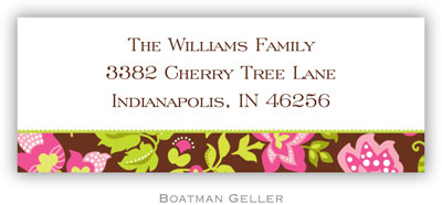 Address Labels by Boatman Geller - Brown Floral