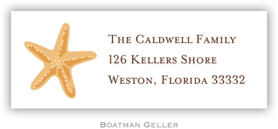 Address Labels by Boatman Geller - Starfish (Holiday)