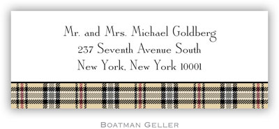 Address Labels by Boatman Geller - Town Plaid (Holiday)