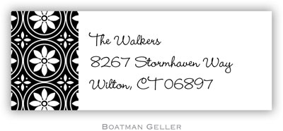 Address Labels by Boatman Geller - Medallion Black (Holiday)
