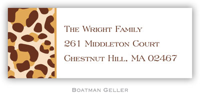 Address Labels by Boatman Geller - Leopard Brown (Holiday)