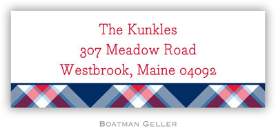 Address Labels by Boatman Geller - Ashley Plaid Navy Address Labels by Boatman Geller - Ashley Plaid Navy