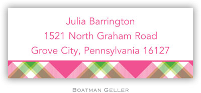Address Labels by Boatman Geller - Ashley Plaid Pink Address Labels by Boatman Geller - Ashley Plaid Pink