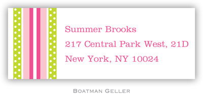 Address Labels by Boatman Geller - Grosgrain Pink & Green Address Labels by Boatman Geller - Grosgrain Pink & Green
