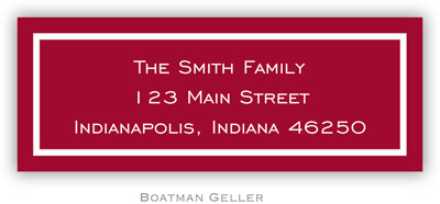Address Labels by Boatman Geller - Classic Cranberry