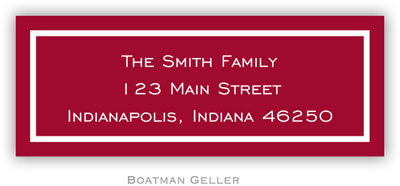 Address Labels by Boatman Geller - Classic Cranberry Address Labels by Boatman Geller - Classic Cranberry