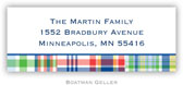 Address Labels by Boatman Geller - Blue Madras Patch