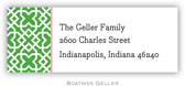 Address Labels by Boatman Geller - Mod Lattice Green (Holiday)