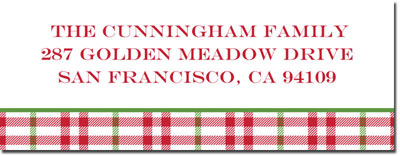 Address Labels by Boatman Geller - Miller Check Red & Green